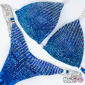 Blue Crystal Competition Bikini