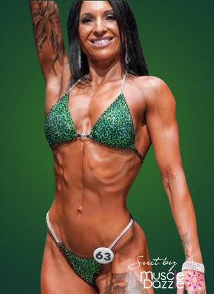 Emerald Green Crystal Competition Bikini