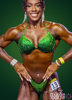 Green Figure Competition Suit