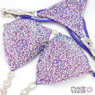 Dramatic Pink + Purple Competition Bikini | Designed to Wow