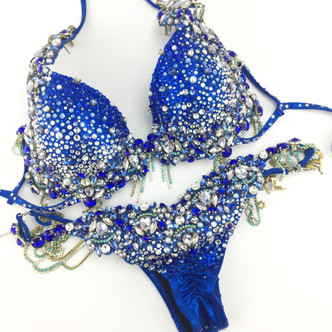 Blue WBFF Bikini Diva Suit (DV070)