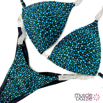 Teal / Green Competition Bikini