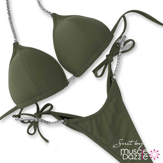 Dark Olive Undecorated Wellness Competition Suit