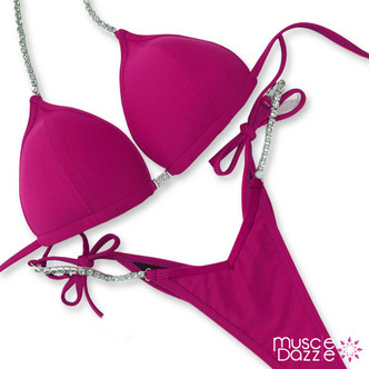 Magenta Undecorated Wellness Competition Suit