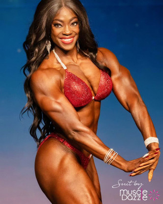 Bright Red Figure/Physique Competition Suit