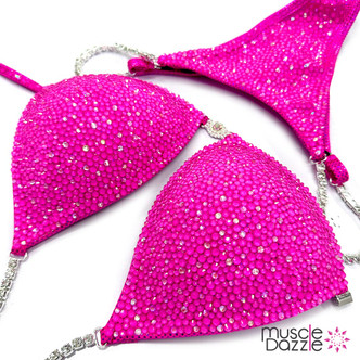 Neon Hot Pink Competition Bikini