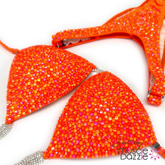 Neon Orange Figure Competition Suit