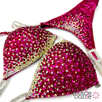 Magenta Crystal Competition Bikini