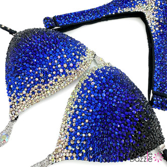 Sapphire Blue Figure Suit