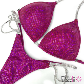 Raspberry Undecorated Wellness Competition Suit