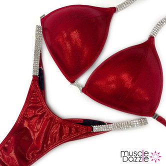 Red Undecorated Wellness Competition Suit