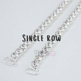 Single row rhinestone back strap for competition bikini Single row rhinestone back strap for competition bikini