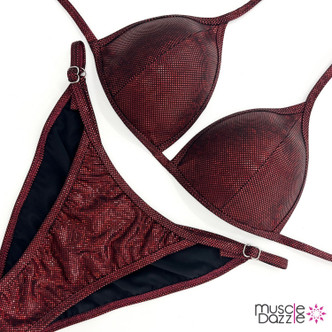 Burgundy NPC Fit Model Competition Suit