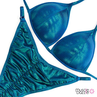 Peacock Blue/Green NPC Fit Model Competition Suit (FM043)