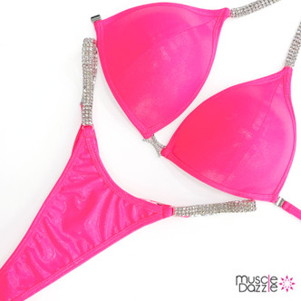 Neon Pink Undecorated Competition Bikini
