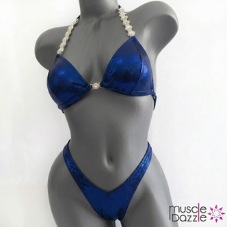 Sapphire Blue Undecorated Competition Bikini (UF022)