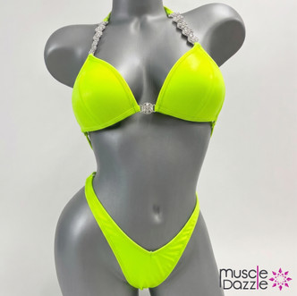 Lime Green Undecorated Competition Bikini