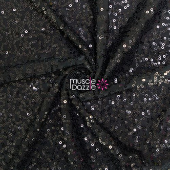 Black Sequin Undecorated Wellness Competition Suit
