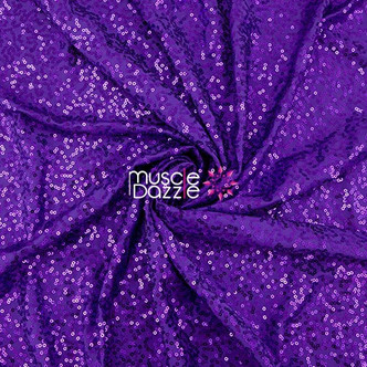Purple Sequin Undecorated Wellness Competition Suit