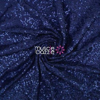 Dark Blue Sequin Undecorated Wellness Competition Suit