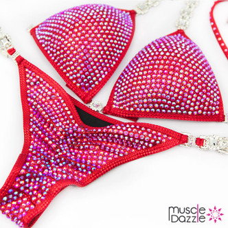 Red Crystal Competition Bikini