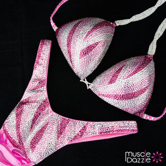 Pink figure competition suit