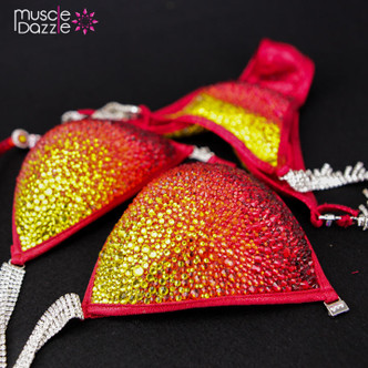 Red Crystal Competition Bikini