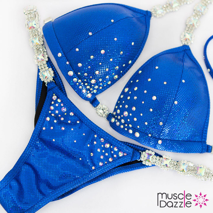 Affordable (but not cheap!) Blue Bikini Competition Suit