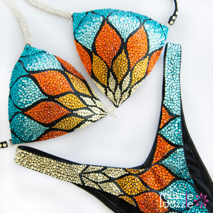 Figure Competition Suit | Vibrant Vivid Colors