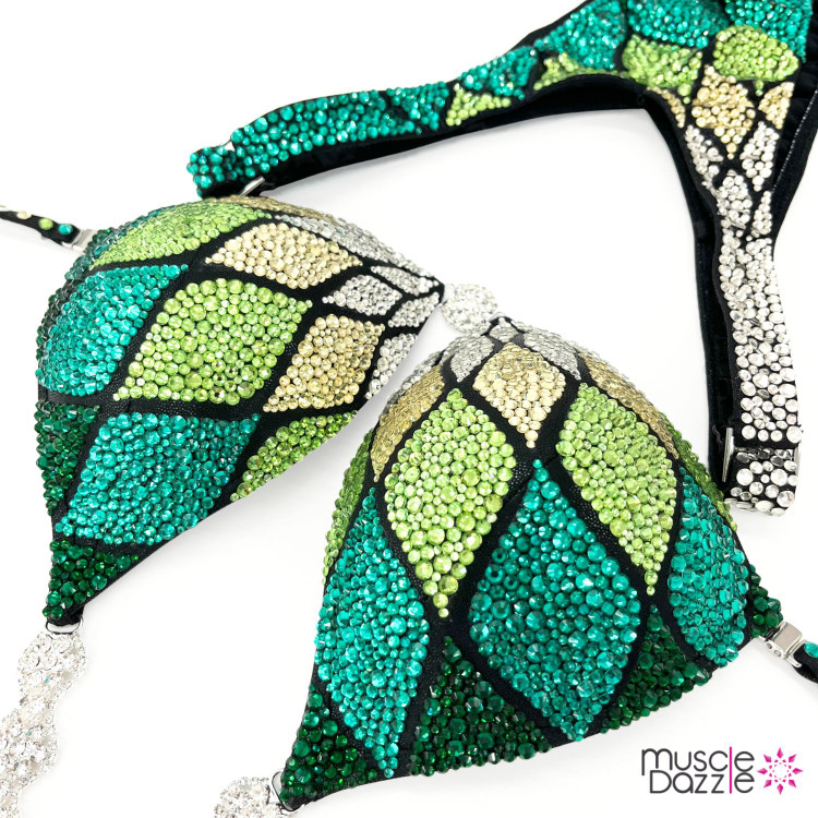 Green Figure Competition Suit