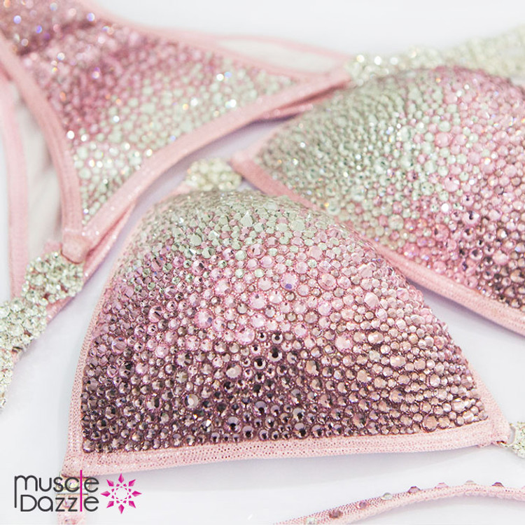 Pink Bikini Competition Suit | Crystal Burst