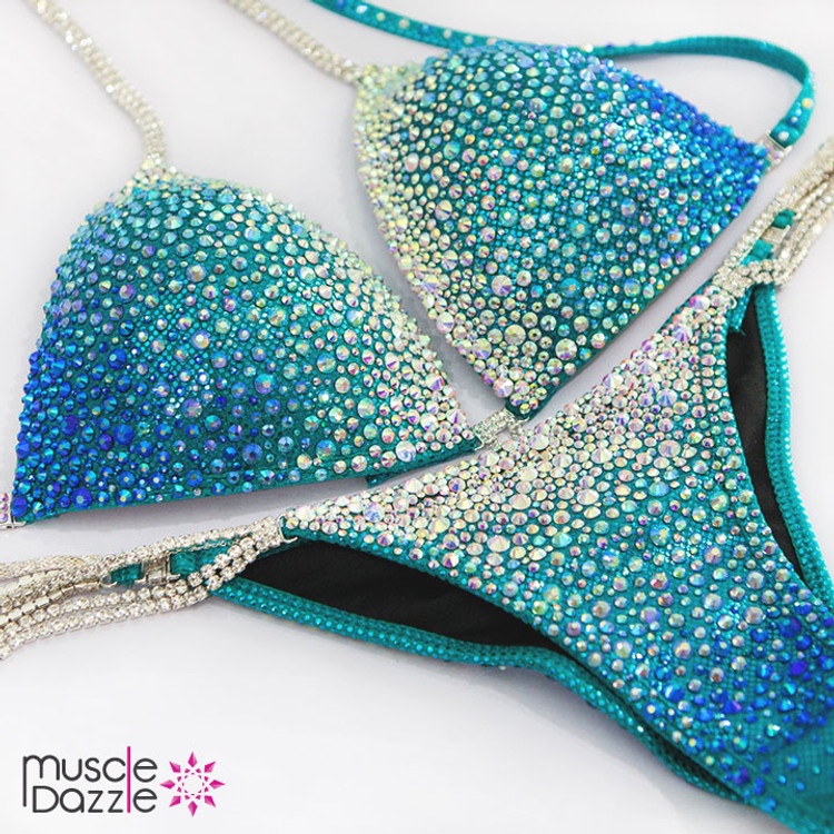 Blue Crystal Competition Bikini