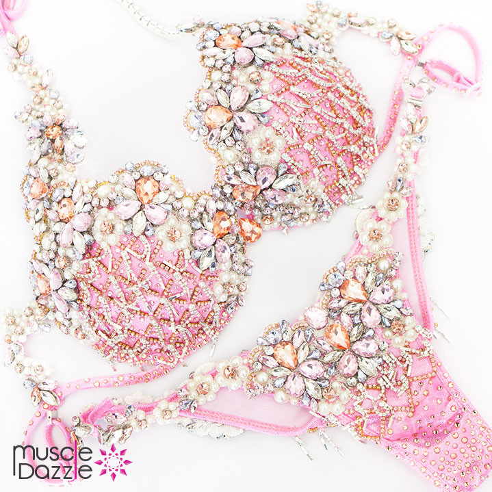 Light Pink WBFF Diva Fitness Competition Bikini