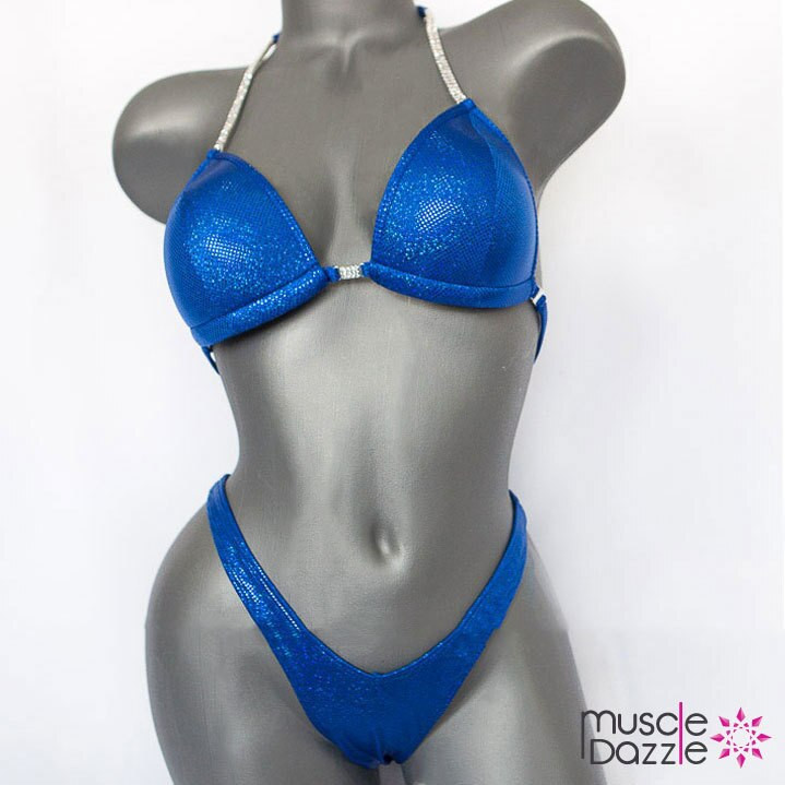 Royal Blue Undecorated Competition Bikini