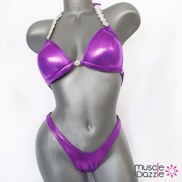 Purple Undecorated Competition Bikini