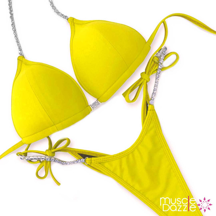 Yellow Undecorated Wellness Competition Suit