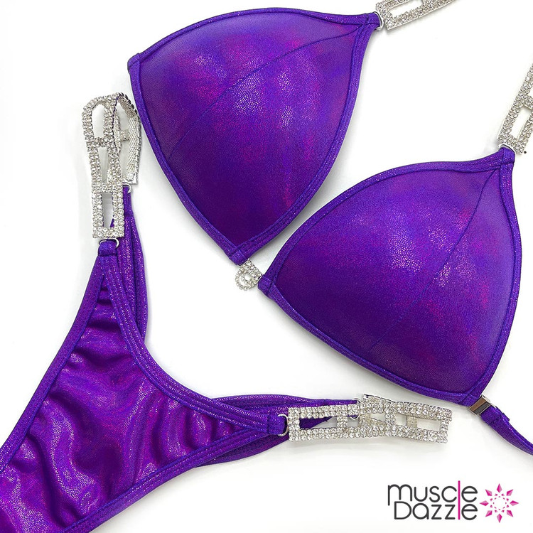 Purple Undecorated Competition Bikini