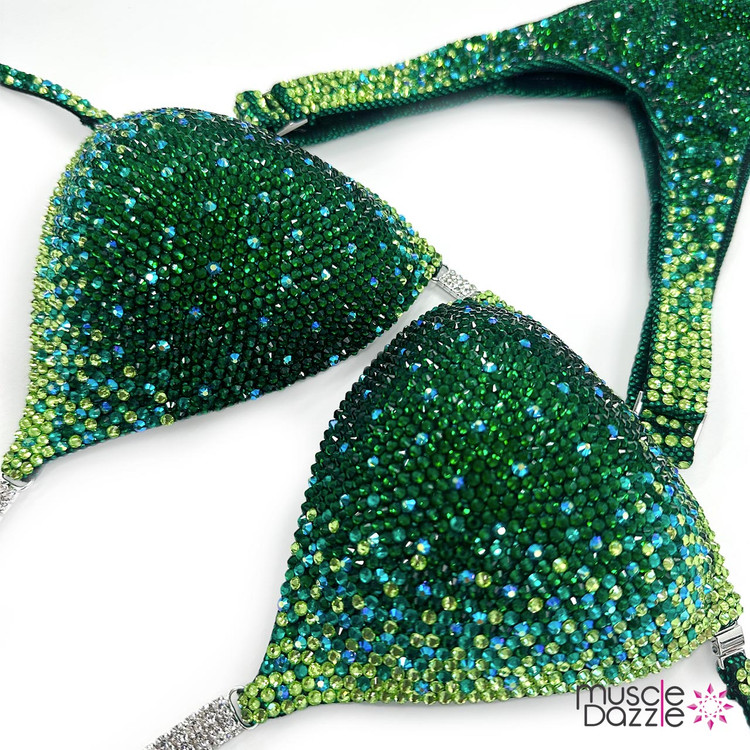 Green Figure Competition Suit