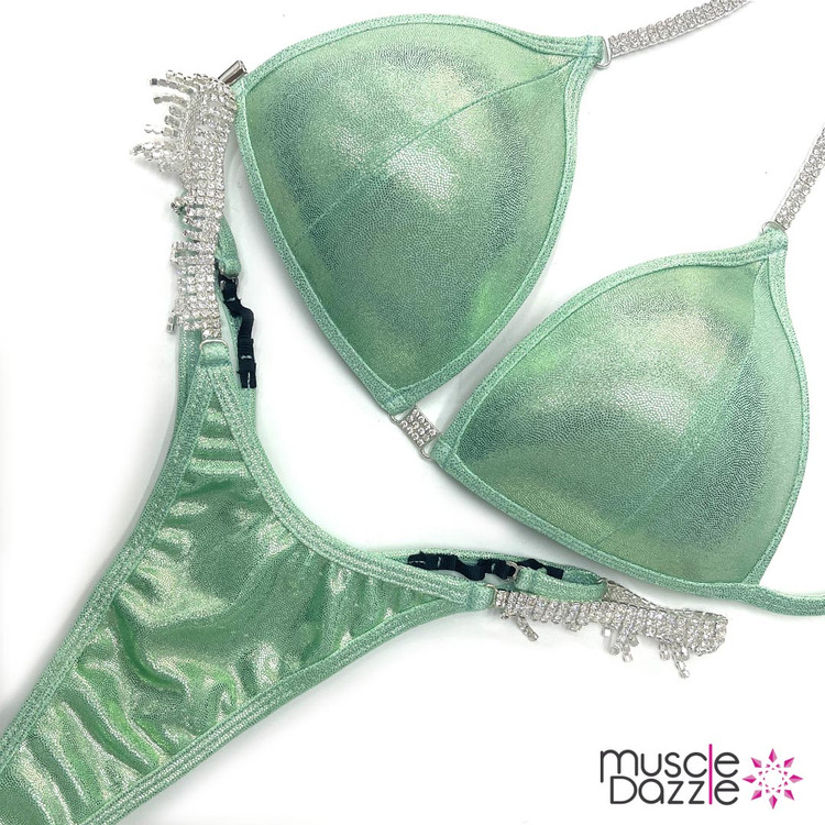Mint Undecorated Competition Bikini