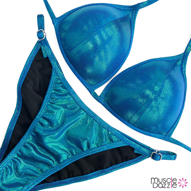 Peacock Blue/Green NPC Fit Model Competition Suit (FM043)