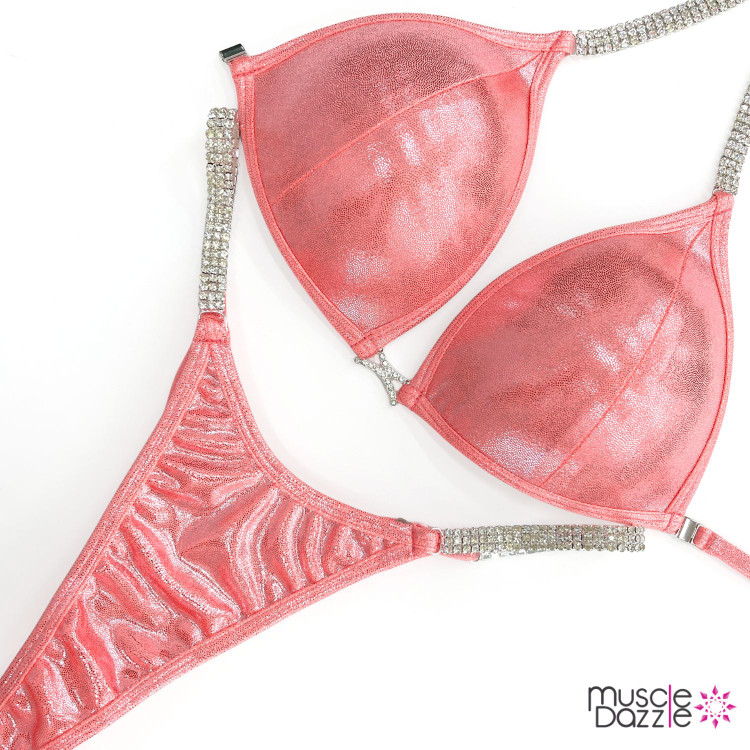 Peach Undecorated Competition Bikini