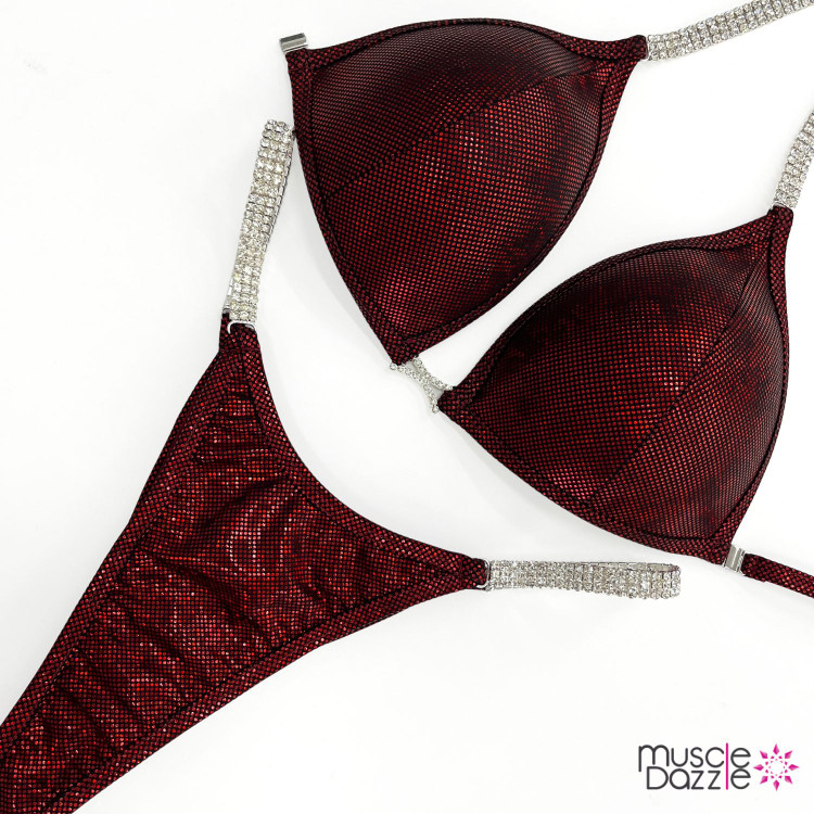 Burgundy Undecorated Competition Bikini
