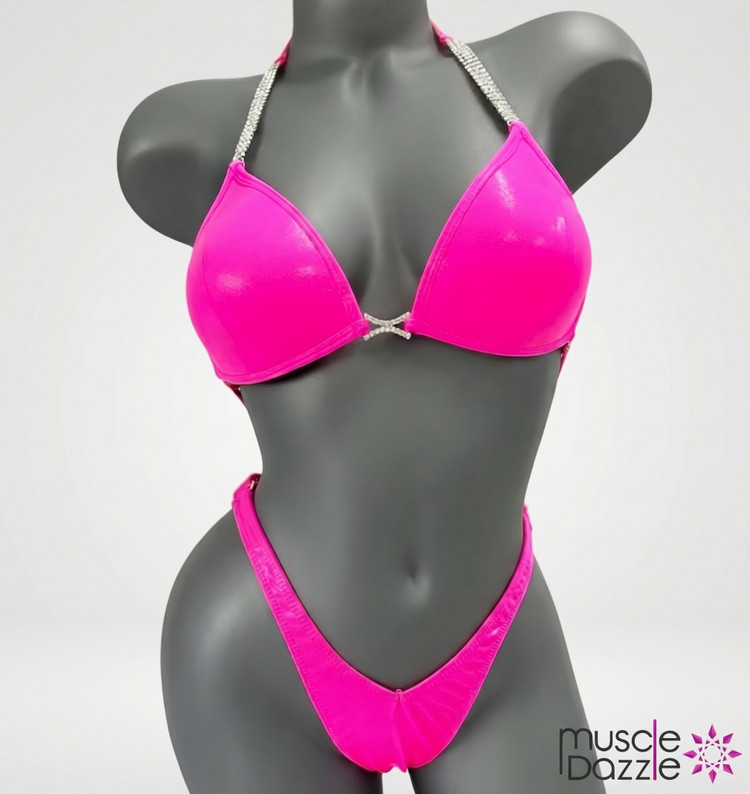 Neon Pink Undecorated Competition Bikini