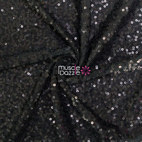 Black Sequin Undecorated Wellness Competition Suit