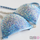 Light Blue Ombre Crystal Competition Bikini 