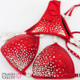 Affordable red bikini competition suit