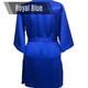 Royal blue personalized bikini competition back stage robe