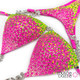 Fluro Pink And Green Competition Bikini