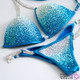 Aqua blue crystal competition bikini