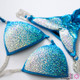 Aqua blue crystal competition bikini